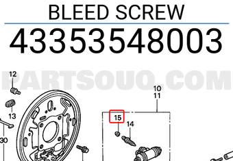 Honda 43353548003 BLEED SCREW