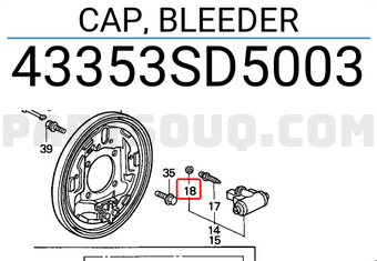 Honda 43353SD5003 CAP, BLEEDER