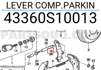Honda 43360S10013 LEVER COMP.PARKIN