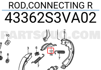 Honda 43362S3VA02 ROD,CONNECTING R