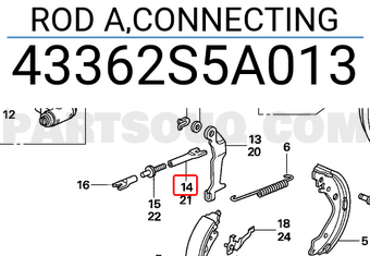 Honda 43362S5A013 ROD A,CONNECTING