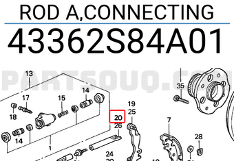 Honda 43362S84A01 ROD A,CONNECTING