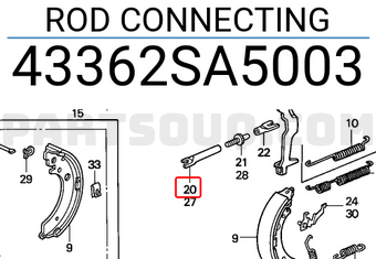 Honda 43362SA5003 ROD CONNECTING