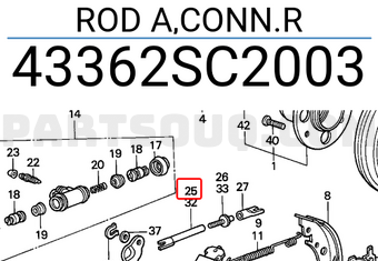 Honda 43362SC2003 ROD A,CONN.R