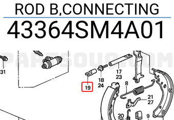 Honda 43364SM4A01 ROD B,CONNECTING
