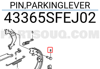 Honda 43365SFEJ02 PIN,PARKINGLEVER