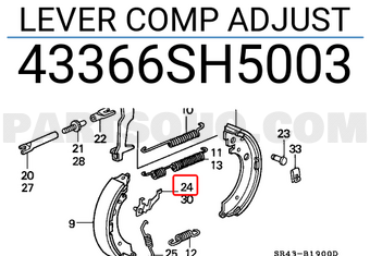 Honda 43366SH5003 LEVER COMP ADJUST