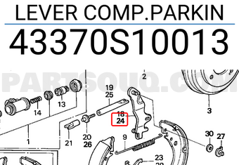 Honda 43370S10013 LEVER COMP.PARKIN