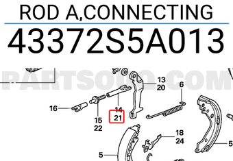 Honda 43372S5A013 ROD A,CONNECTING