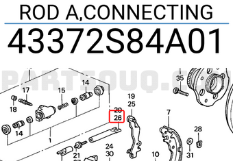 Honda 43372S84A01 ROD A,CONNECTING