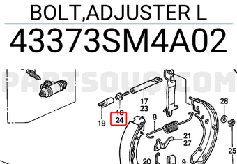 Honda 43373SM4A02 BOLT,ADJUSTER L