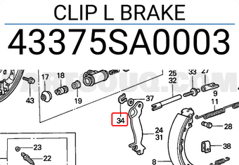 Honda 43375SA0003 CLIP L BRAKE