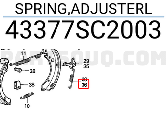 Honda 43377SC2003 SPRING,ADJUSTERL