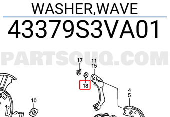 Honda 43379S3VA01 WASHER,WAVE