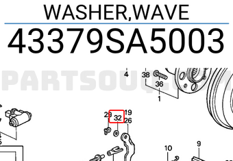 Honda 43379SA5003 WASHER,WAVE