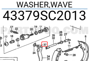 Honda 43379SC2013 WASHER,WAVE