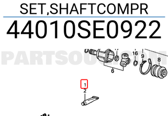 Honda 44010SE0922 SET,SHAFTCOMPR