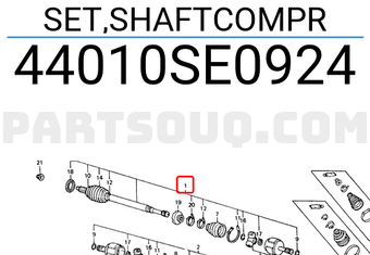 Honda 44010SE0924 SET,SHAFTCOMPR