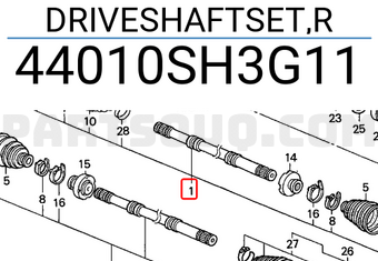 Honda 44010SH3G11 DRIVESHAFTSET,R