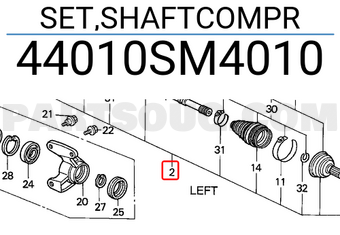 Honda 44010SM4010 SET,SHAFTCOMPR
