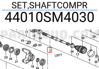 Honda 44010SM4030 SET,SHAFTCOMPR
