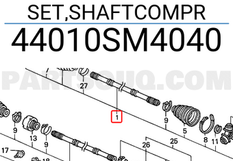 Honda 44010SM4040 SET,SHAFTCOMPR