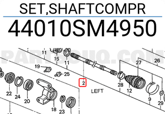 Honda 44010SM4950 SET,SHAFTCOMPR
