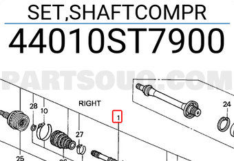 Honda 44010ST7900 SET,SHAFTCOMPR