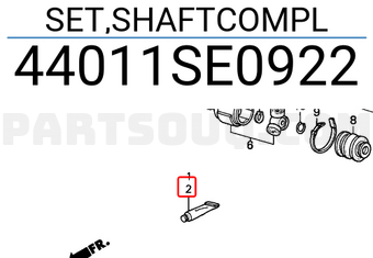 Honda 44011SE0922 SET,SHAFTCOMPL