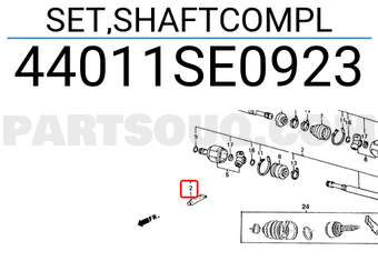 Honda 44011SE0923 SET,SHAFTCOMPL