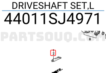 Honda 44011SJ4971 DRIVESHAFT SET,L