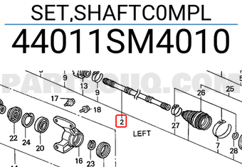 Honda 44011SM4010 SET,SHAFTC0MPL