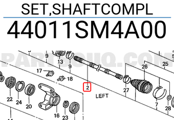 Honda 44011SM4A00 SET,SHAFTCOMPL