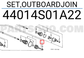 Honda 44014S01A22 SET,OUTBOARDJOIN