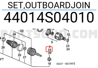 Honda 44014S04010 SET,OUTBOARDJOIN