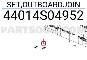 Honda 44014S04952 SET,OUTBOARDJOIN