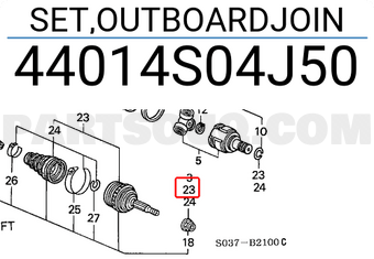 Honda 44014S04J50 SET,OUTBOARDJOIN