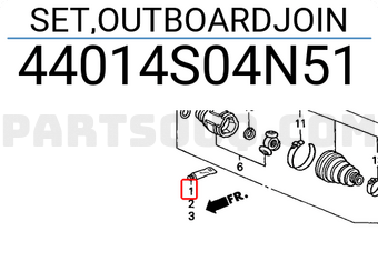 Honda 44014S04N51 SET,OUTBOARDJOIN