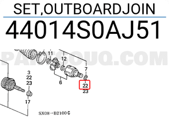 Honda 44014S0AJ51 SET,OUTBOARDJOIN