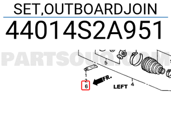 Honda 44014S2A951 SET,OUTBOARDJOIN