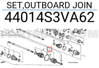 Honda 44014S3VA62 SET,OUTBOARD JOIN