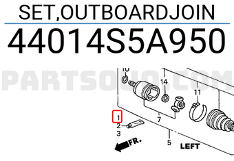 Honda 44014S5A950 SET,OUTBOARDJOIN