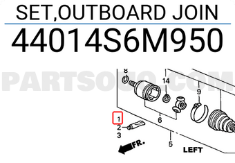 Honda 44014S6M950 SET,OUTBOARD JOIN