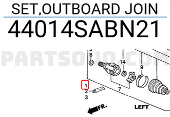 Honda 44014SABN21 SET,OUTBOARD JOIN
