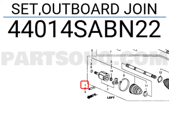 Honda 44014SABN22 SET,OUTBOARD JOIN