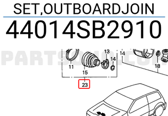 Honda 44014SB2910 SET,OUTBOARDJOIN