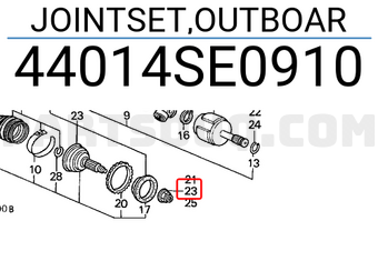 Honda 44014SE0910 JOINTSET,OUTBOAR