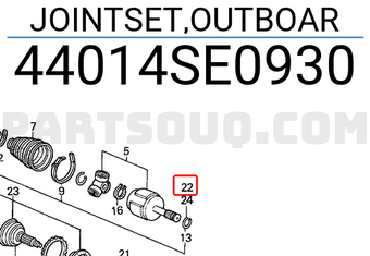 Honda 44014SE0930 JOINTSET,OUTBOAR