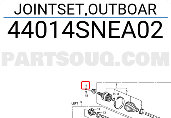 Honda 44014SNEA02 JOINTSET,OUTBOAR