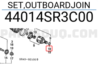 Honda 44014SR3C00 SET,OUTBOARDJOIN